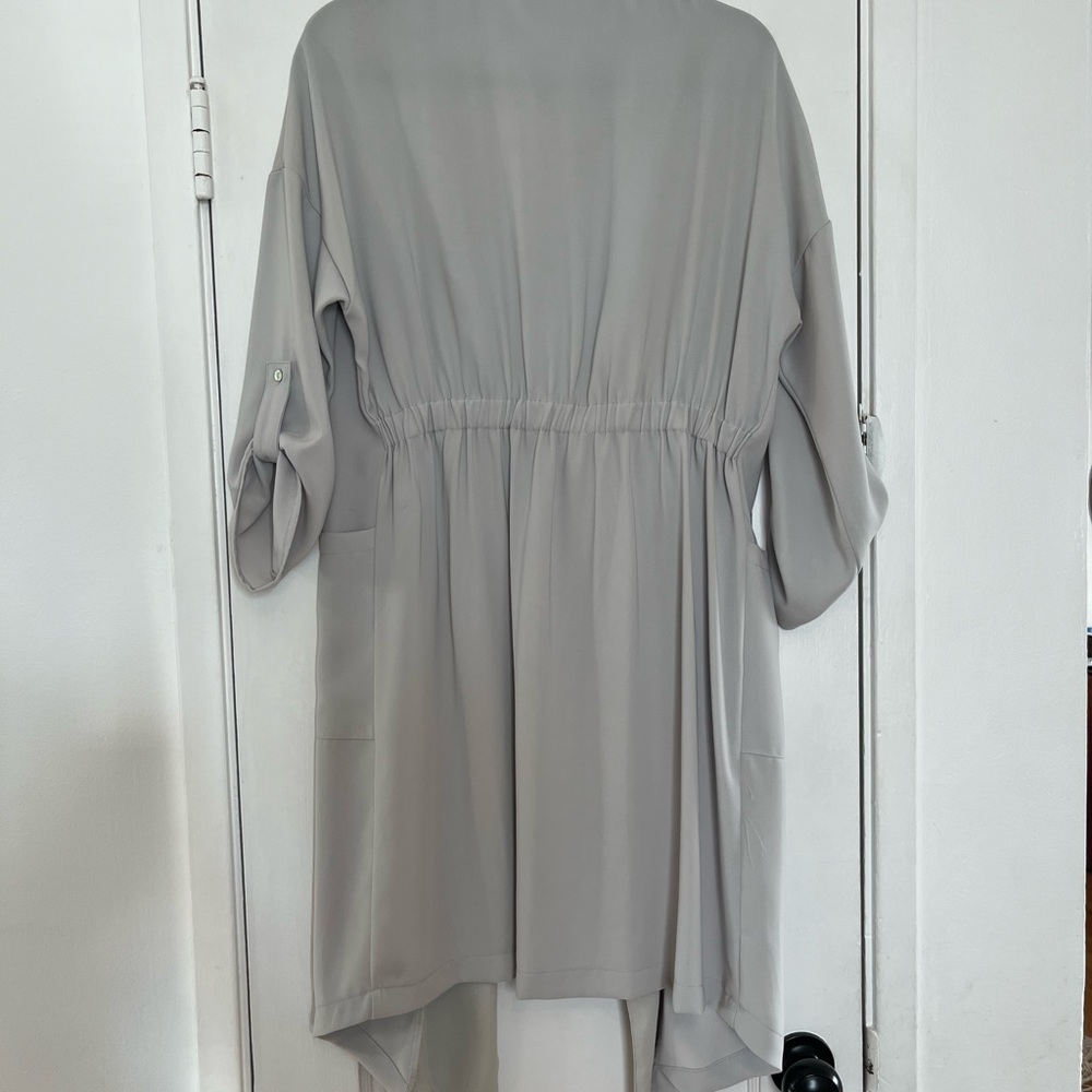 Zara Basic Open Front Lightweight Jacket Gray Sma… - image 4